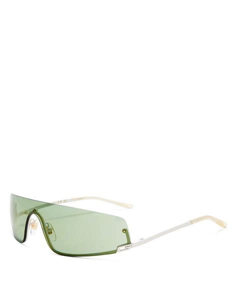 gucci belge green sunglasses|Gucci rimless shield sunglasses.